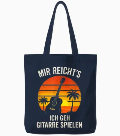 Mir Reicht's Ich Geh Gitarre Spielen - Gitarrist Tote Bags - Navy