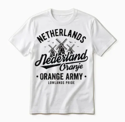 Netherlands Tshirt Dutch Holland Netherland Nederland Unisex T-Shirt - White