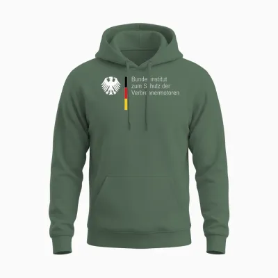 Bundesinstitut Zum Schutz Der Verbrennermotoren Unisex Hoodie - Military Green
