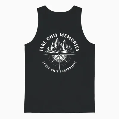 Forest Hiking Camping Lumberjack Unisex Tank Top - Black