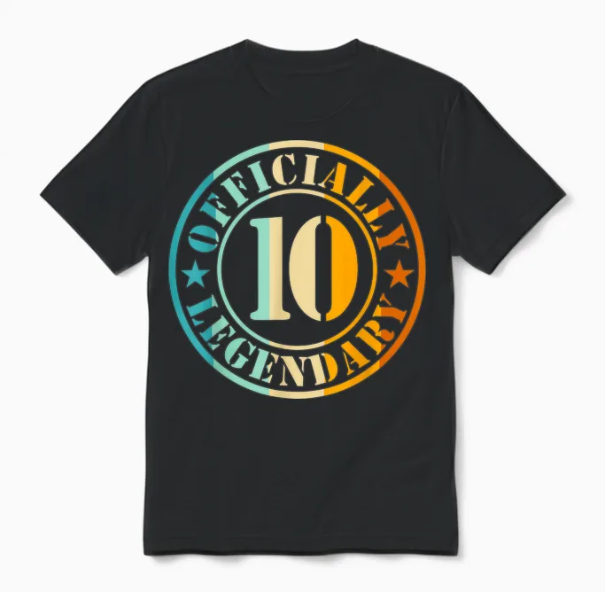 10. Geburtstag Junge Mädchen Legende Level 10 Jahre Unisex T-Shirt in Black