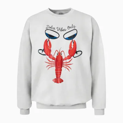Dolce Vibes Only Vibes Martini Roter Hummer Italienischer Sommer Unisex Sweatshirt - White