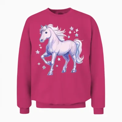 Pferd Mit Sternen Pferdemotiv Pferde Mädchen Unisex Sweatshirt - Heliconia