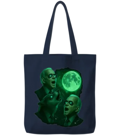 Dark Brandons Howling at the Moon Tote Bags - Navy