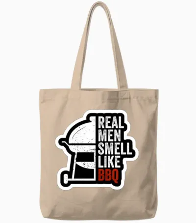 Real Men Smell Like Bbq Tote Bags - Natural