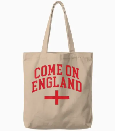 Come on England Flag England Pride Tote Bags - Natural