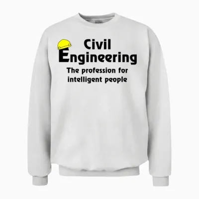 Smart Civil Engineer Unisex Sweatshirt - White