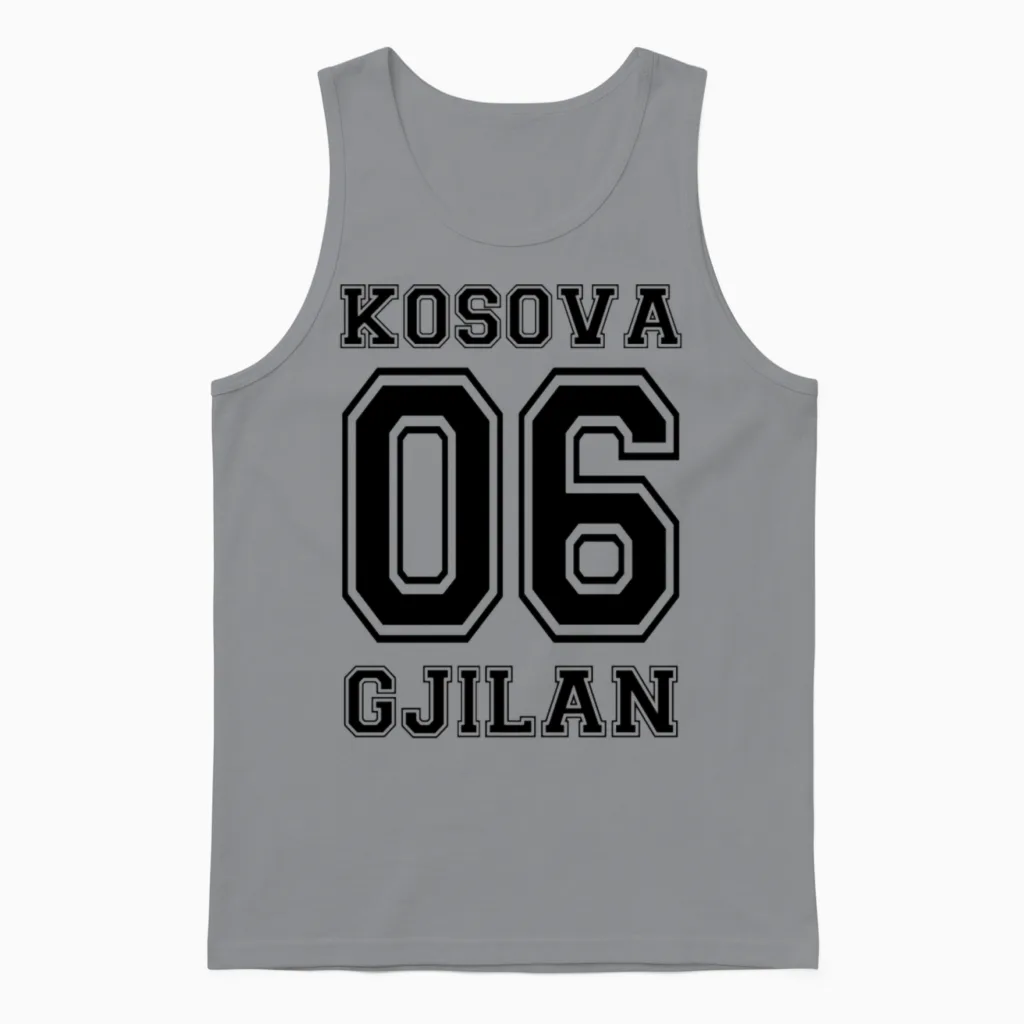 Kosovo Gjilan Albania Shirt Kosovo Gift Unisex Tank Top in Sport Grey