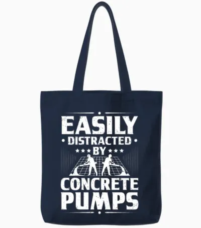 Concrete Worker Concreter Concrete Builder Tote Bags - Navy