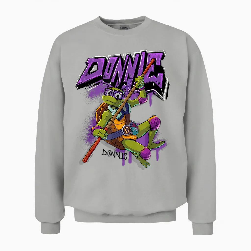 Tales of the Teenage Mutant Ninja Turtles Donnie Graffiti Unisex Sweatshirt in Ash