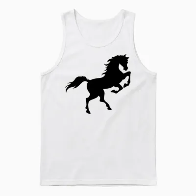 Horse, Wild Horse, Horse Owner, Rodeo, Wild Unisex Tank Top - White