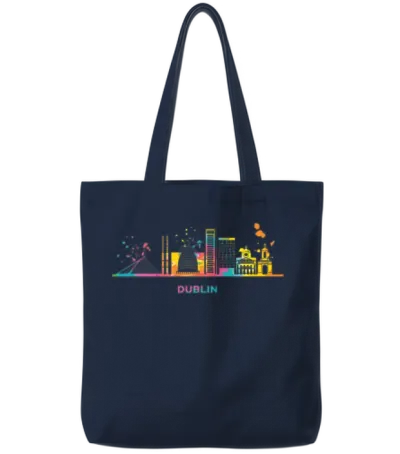 Dubliner Skyline Dublin Tote Bags - Navy