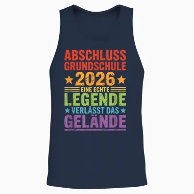 Grundschule Abschluss 2026 Eine Legende Verlässt Das Gelände Unisex Tank Top - Navy
