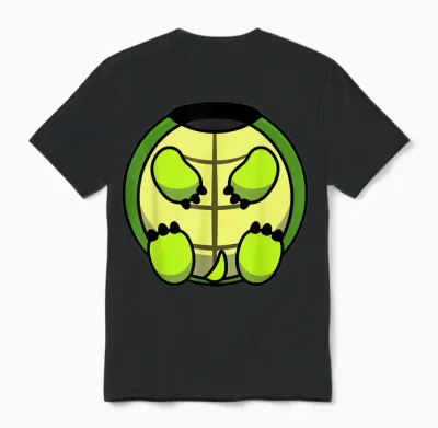 Schildkröten Tier Kostüm Schildkröte Unisex T-Shirt - Black