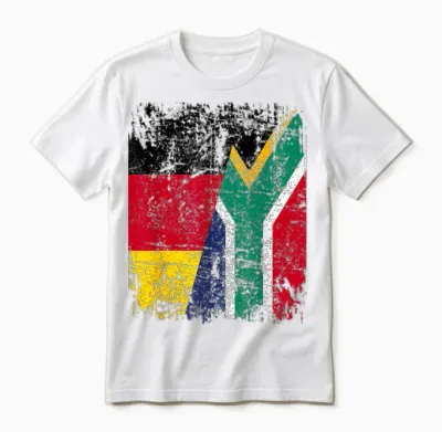 Südafrika Deutschland Flagge | Damen Herren Kinder Südafrika Unisex T-Shirt - White