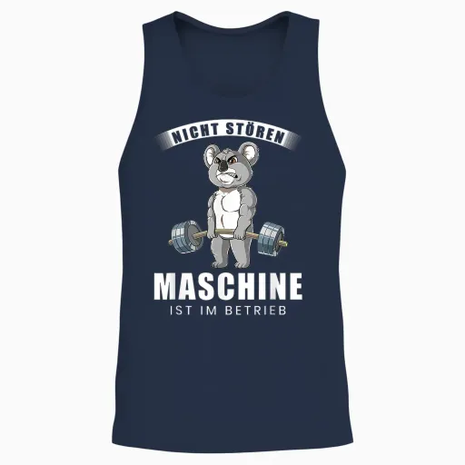 Do Not Disturb Machine in Operation Gym Fitness T-Shirt, Black Unisex Tank Top - Navy