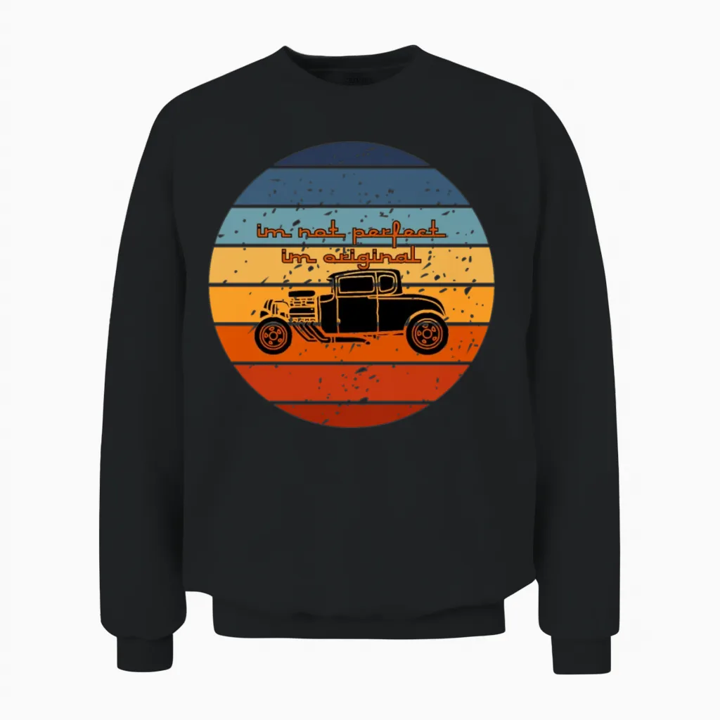 Retro Car Cars & Muscle Unisex Sweatshirt in Black