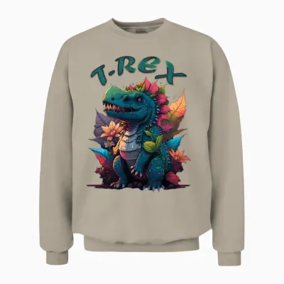 T-Rex Unisex Sweatshirt - Sand