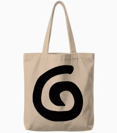 Black Spiral Circle Kinoshita Kazuya Anime Cosplay Tote Bags - Natural