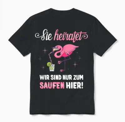 Jga T-Shirt Frauen Polterer Poltern Junggesellinnenabschied Unisex T-Shirt - Black