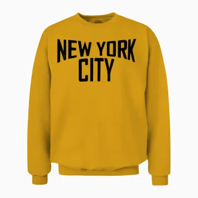 New York City Shirt Damen Herren Cool Manhattan Unisex Sweatshirt - Gold