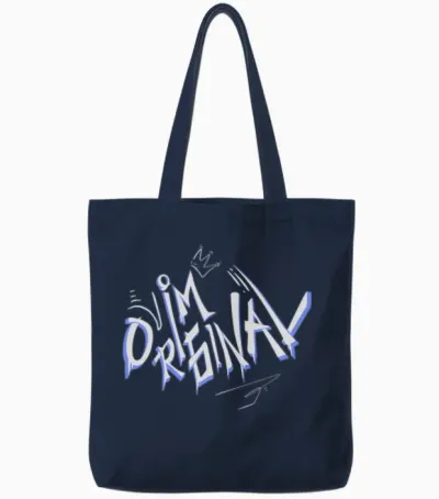 I'm Original Graffiti Tote Bags - Navy