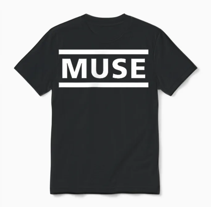 Muse Wotp White Graffiti Unisex T-Shirt in Black