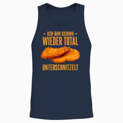 Lustig Deutsches Essen Schnitzel Unterschnitzelt Unisex Tank Top - Navy