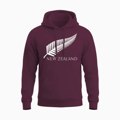 New Zealand Rugby Unisex Hoodie - Maroon