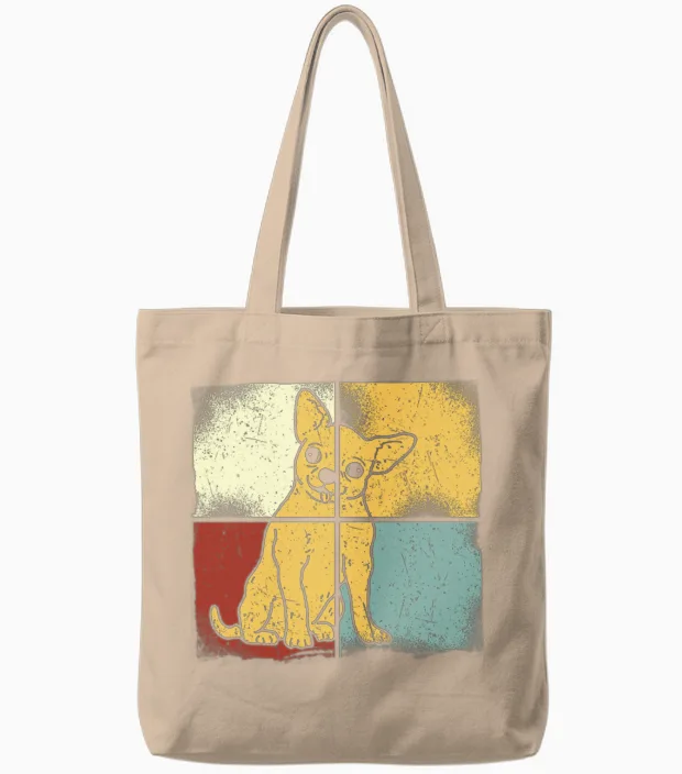 Chihuahua Chihuahueño Retro Tote Bags - Natural