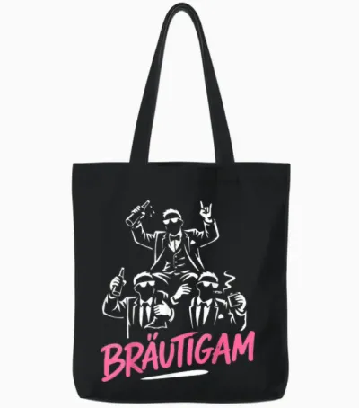 Bräutigam T-Shirt Jga Männer Kostüm Jga Junggesellenabschied Tote Bags - Black