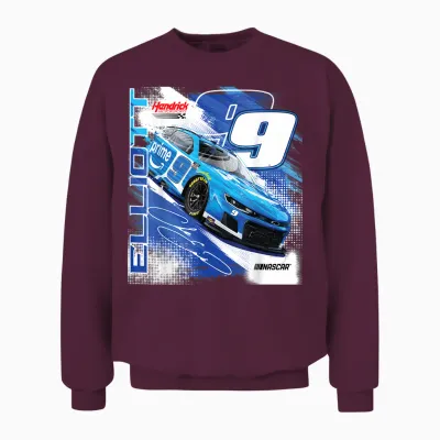 Nascar - Chase Elliott #9 Prime - Hendrick Motorsports Unisex Sweatshirt - Maroon