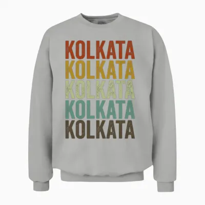 Kolkata India Retro Vintage Unisex Sweatshirt - Ash