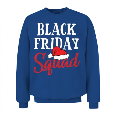 Black Friday Squad Shopping Team Funny Christmas Unisex Sweatshirt - Royal