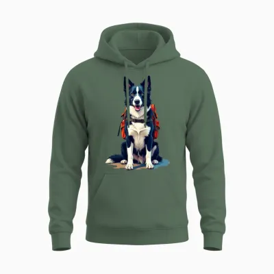 Hiking Buddy Unisex Hoodie - Military Green