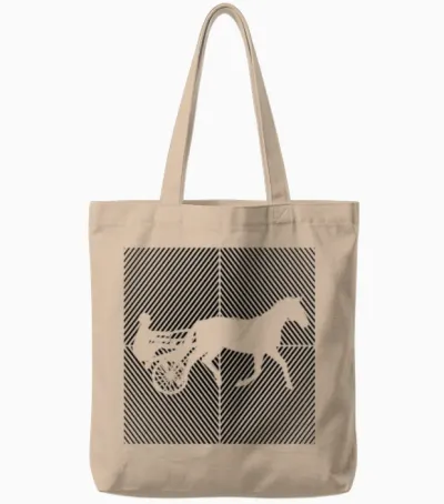 Trotting Horse Trotting Harness-Racing Horses Tote Bags - Natural