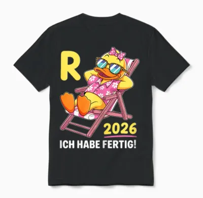 Duck I Have Ready Retirement Woman Retirement 2026 Unisex T-Shirt - Black