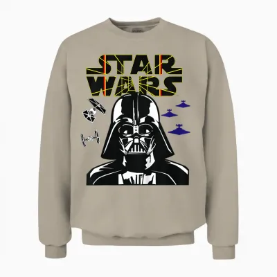 Kinder Star Wars Darth Vader Comp Logo Unisex Sweatshirt - Sand