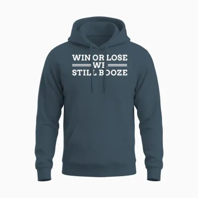 Funny Sports Fan, Drinking Tailgate, White Unisex Hoodie - Dark Heather