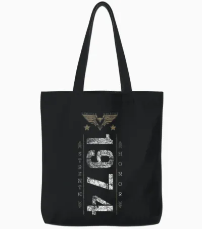 Limited Edition 1974 Strength and Honor Birthday Tote Bags - Black
