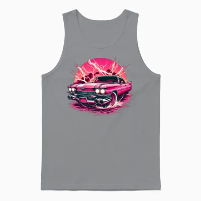Pink Cadillac Unisex Tank Top - Sport Grey
