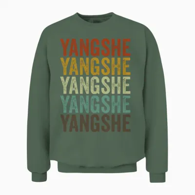 Yangshe China Retro Vintage Unisex Sweatshirt - Military Green