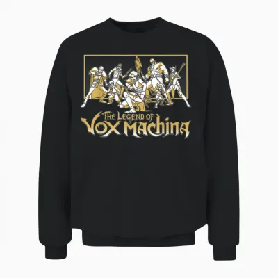 The Legend of Vox Machina Main Characters Fight Pose Unisex Sweatshirt - Black