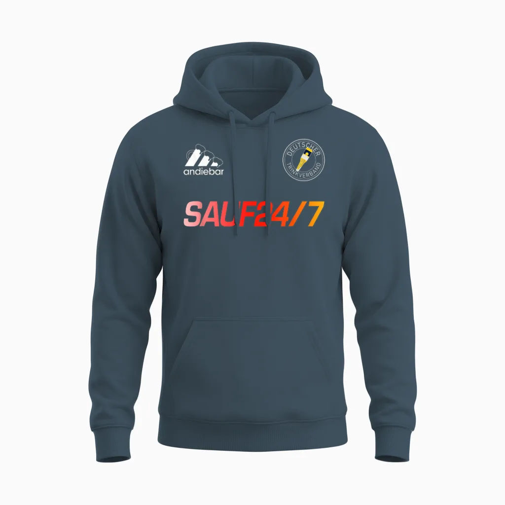 Sauf 24/7 β Soft Jersey X Malle Germany Beer Unisex Hoodie in Dark Heather