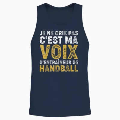 Coach Je Ne Crie Pas Handball Trainer Unisex Tank Top - Navy