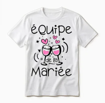 Team Bride Evjf Bride Team T-Shirt, White, S Unisex T-Shirt - White