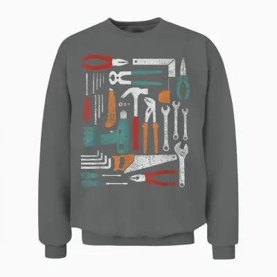 Handwerker Werkzeug Set Mechaniker Heimwerker Schrauber Unisex Sweatshirt - Graphite Heather