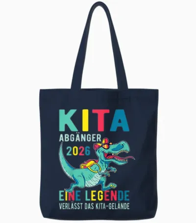 Kinder Kita Abgänger 2026 Eine Legende Verlässt Das Kita Gelände Tote Bags - Navy