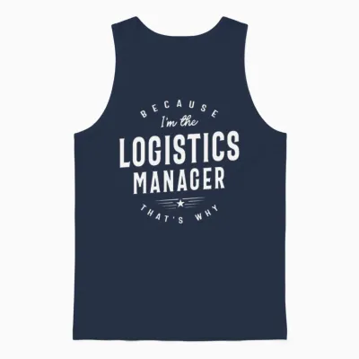Funny Job Occupation Logistics Manager Unisex Tank Top - Navy