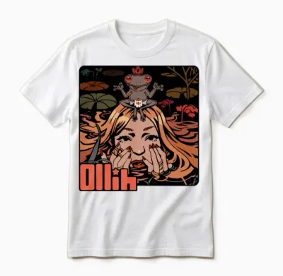 Frog Queen — the Crowned Swamp [original Art] Unisex T-Shirt - White